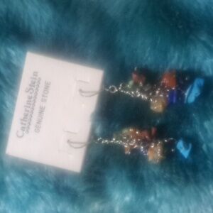 Multicolor Genuine Agate Earrings